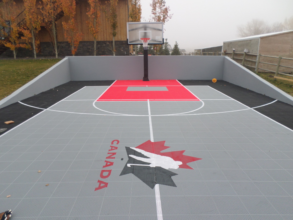 Hockey Canada logo court in summer.