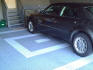 Garage floor using outdoor deck tiles.